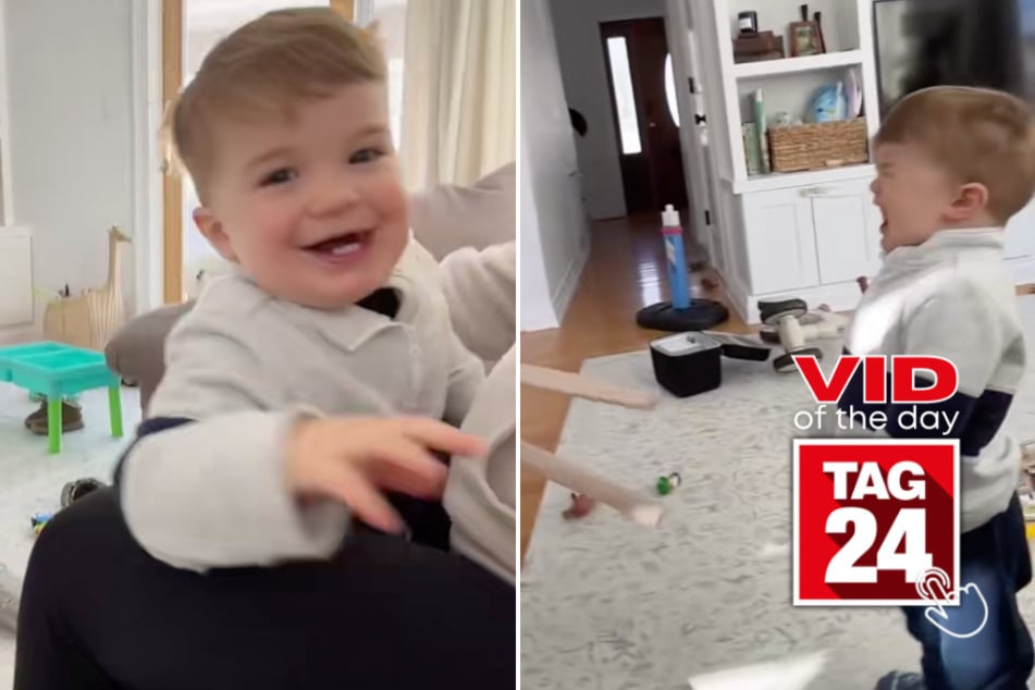 Viral Video of the Day for February 23, 2026: Toddler goes from hugs to table-flipping in hilarious meltdown