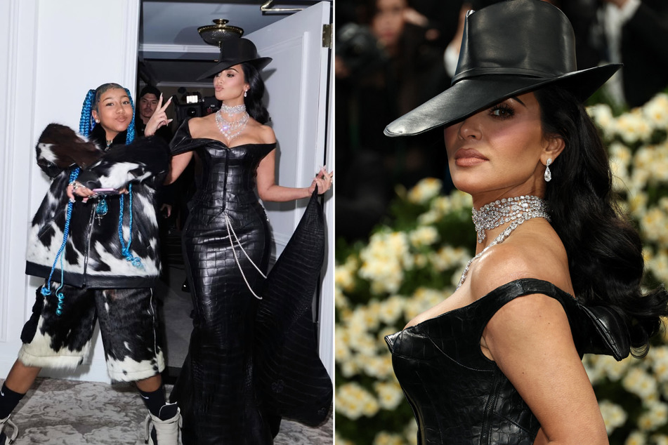 North West (l.) gave her honest take on her mom Kim Kardashian's Met Gala looks on the latest episode of The Kardashians.