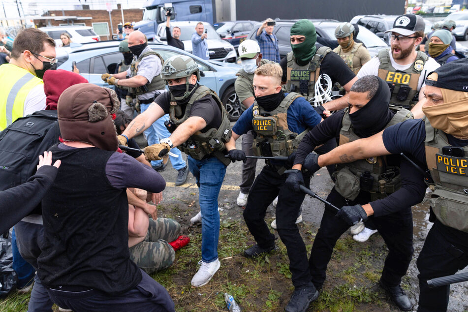 On Monday, federal immigration agents fired pepper ball rounds at protesters and lawmakers outside of the Delaney Hall detention center in New Jersey.