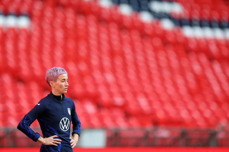 Megan Rapinoe training on Thursday at Wembley Stadium ahead of the International Women's Friendly soccer match.