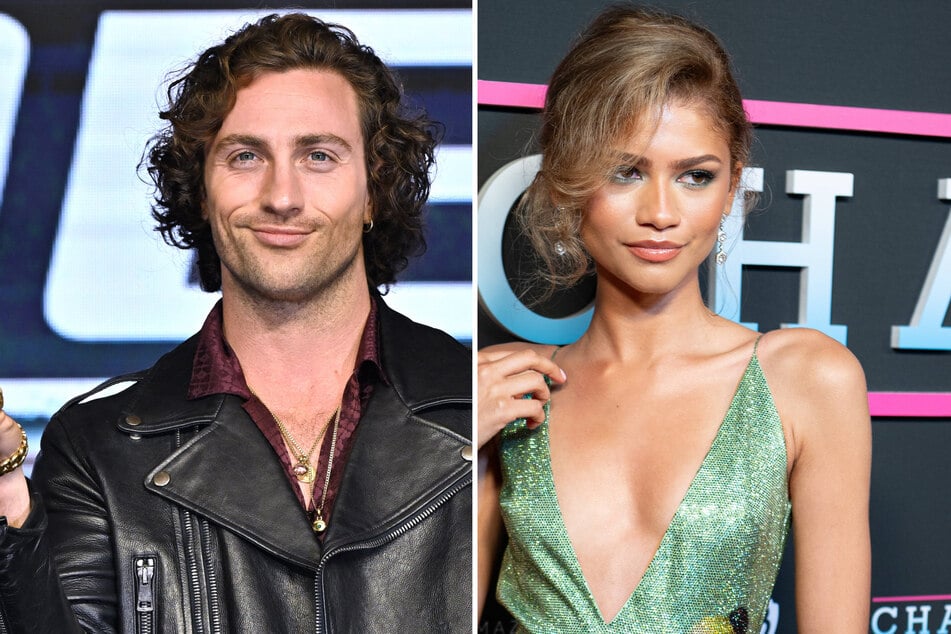 Zendaya (r.) is reportedly being eyed to become the next femme fatale alongside the rumored new James Bond, Aaron Taylor-Johnson.