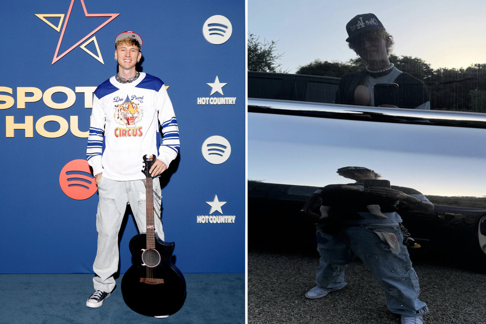 Machine Gun Kelly just surprised fans with a shot of his and Megan Fox's newborn daughter!