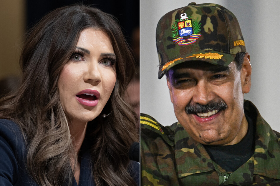 Homeland Security Secretary Kristi Noem (l.) declared Venezuela's Nicolas Maduro "needs to be gone" as the US piles on military pressure against Caracas.