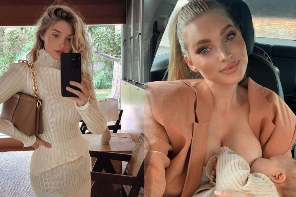 Elsa Hosk (32) shared her baby's lunch break on Instagram.