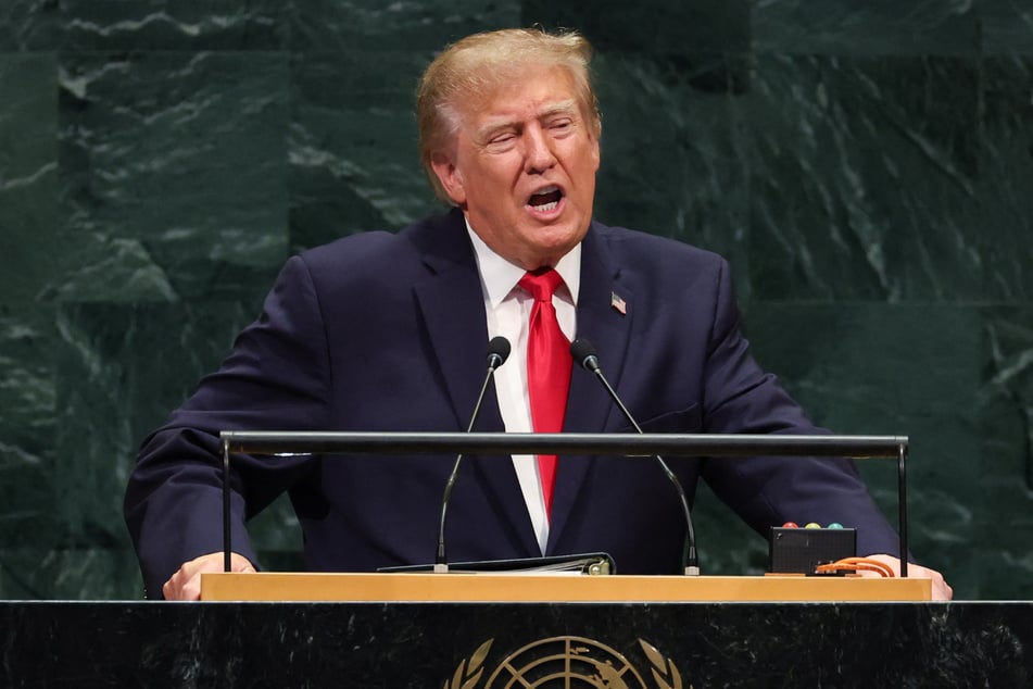 Donald Trump addresses the 81st United Nations General Assembly at the UN Headquarters in New York. The US president threatened to "annihilate" Iran as he said he has a "big decision to make" on a possible deal.