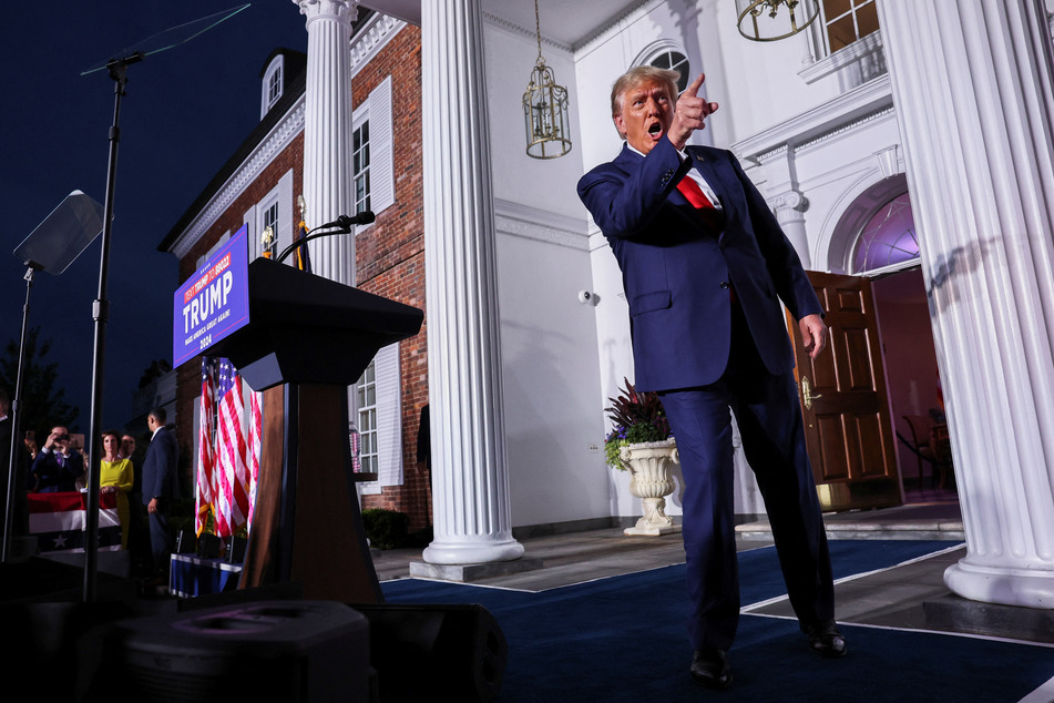 Trump spoke in front of supporters at his golf resort in Bedminster, New Jersey.