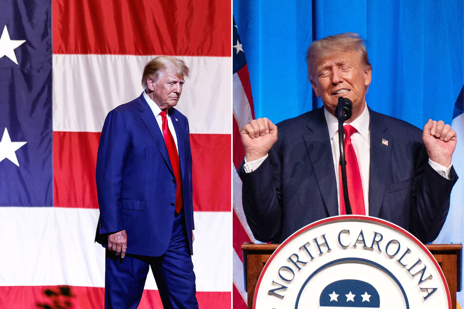 Donald Trump plays defense during campaign events in North Carolina and Georgia