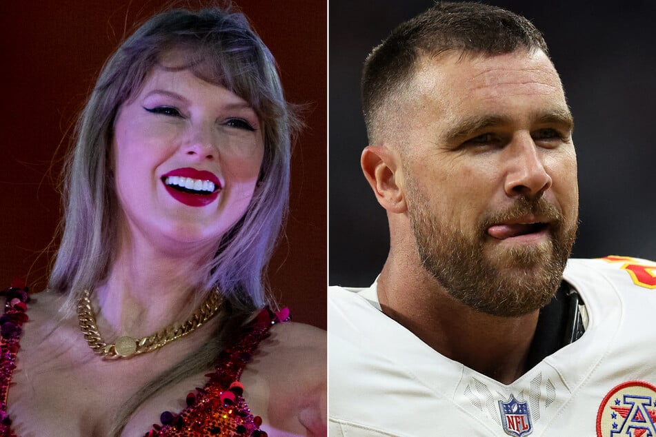 Travis Kelce (r.) shared some rare insight into wedding planning with Taylor Swift during Wednesday's episode of New Heights.