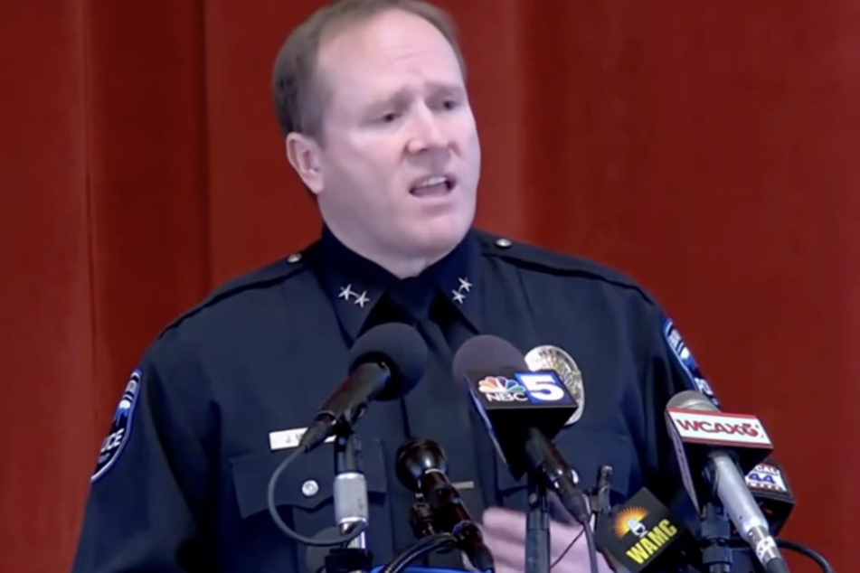 Burlington Police Chief Jon Murad (pictured) described how law enforcement agents encountered Eaton when they knocked on his apartment door.