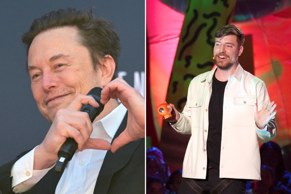 YouTube star MrBeast (r) recently shot down a request from billionaire Elon Musk for the influencer to bring his content to the social media platform X.