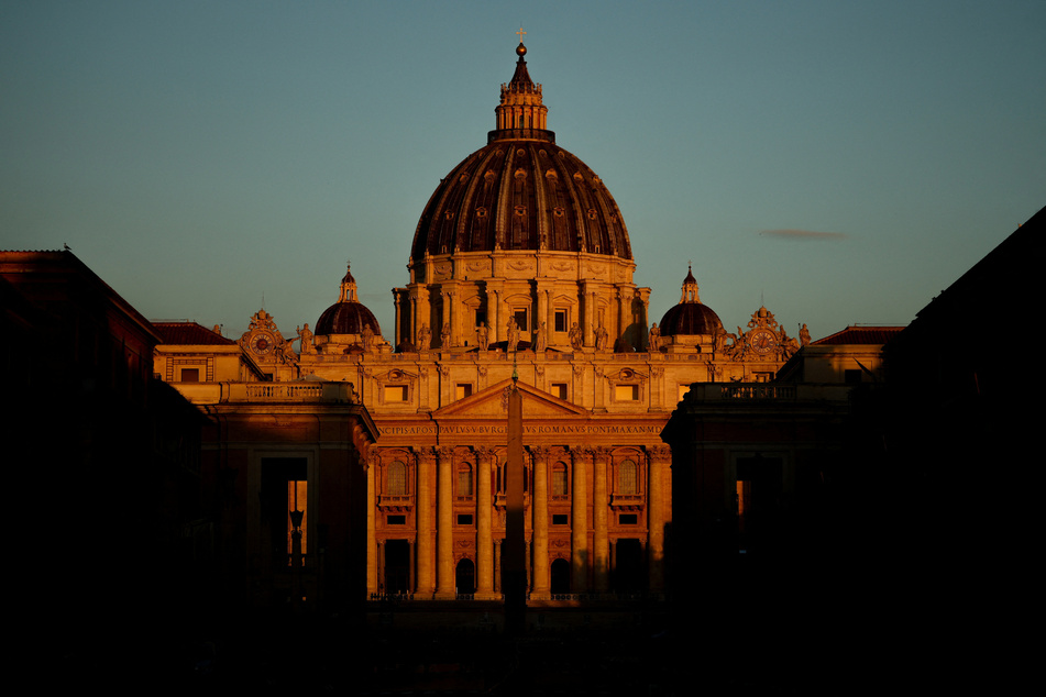 St. Peter's Basilica is pictured in the early morning light on the first day of the conclave to elect the next pope on May 7, 2025.