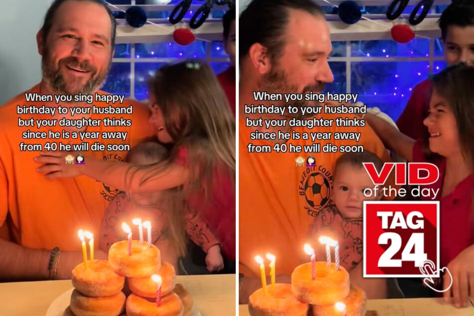 Viral Video of the Day for October 7, 2026: Daughter cries during dad's 39th birthday, convinced he's about to die