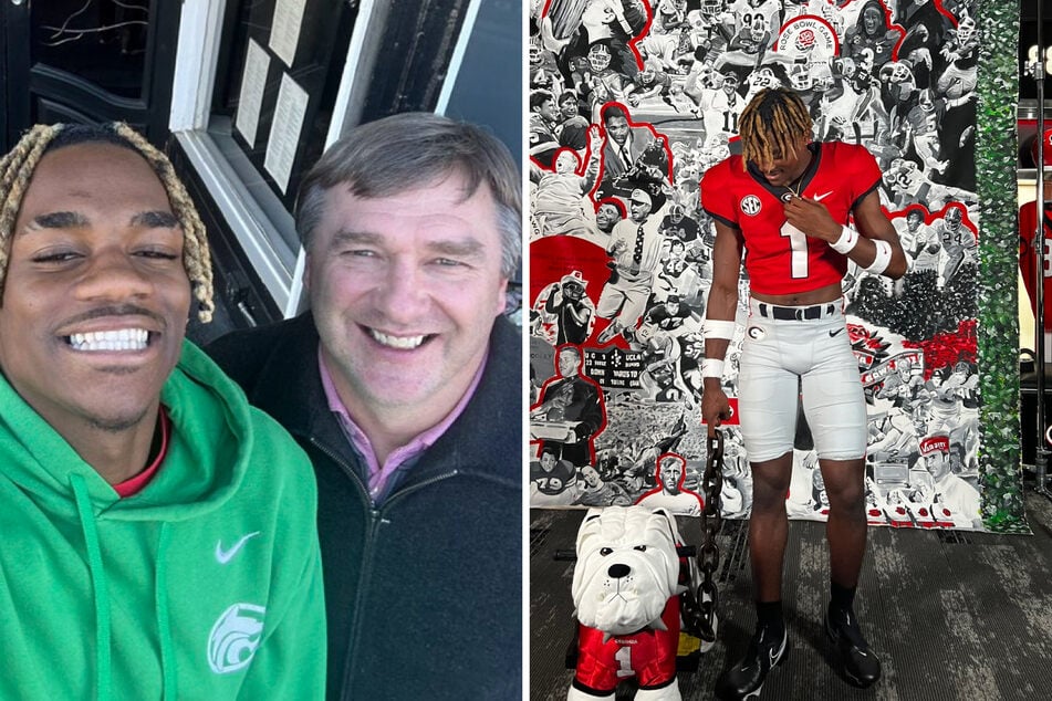 The nation's top recruit KJ Bolden (l.) stunned the college football world when he flipped his commitment from Florida State to Georgia on Wednesday.