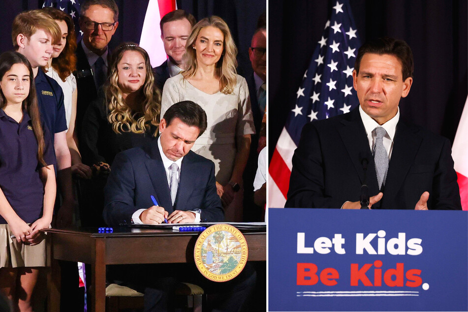 DeSantis celebrates signing anti-trans bills by throwing Sharpies at crowd