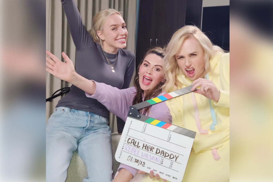 Fluid app co-founders (from l. to r.) Alexandra Cooper, Carly Steel, and Rebel Wilson.