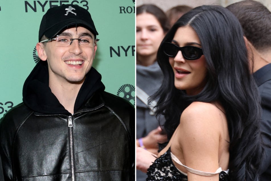 Kylie Jenner (r.) showed love for her boyfriend Timothée Chalamet at his surprise Marty Supreme premiere in New York City.