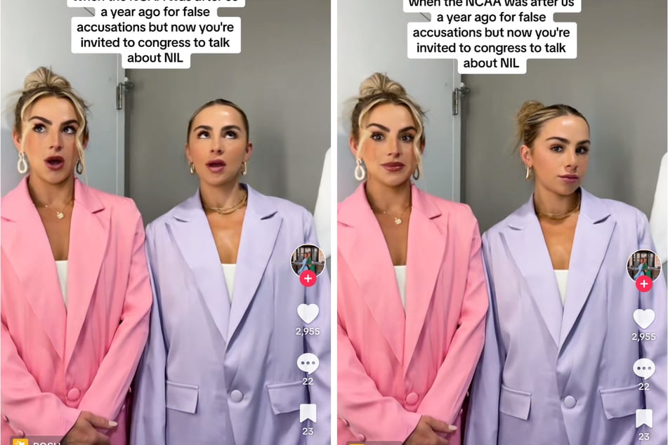 The Cavinder twins took a playful dig at the NCAA in their latest TikTok.