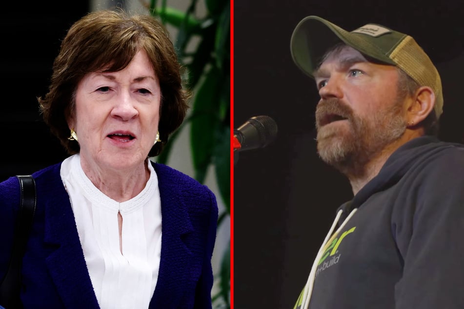 Maine Senate candidate Graham Platner (r.) slammed incumbent Senator Susan Collins in a brutal social media takedown on Saturday.