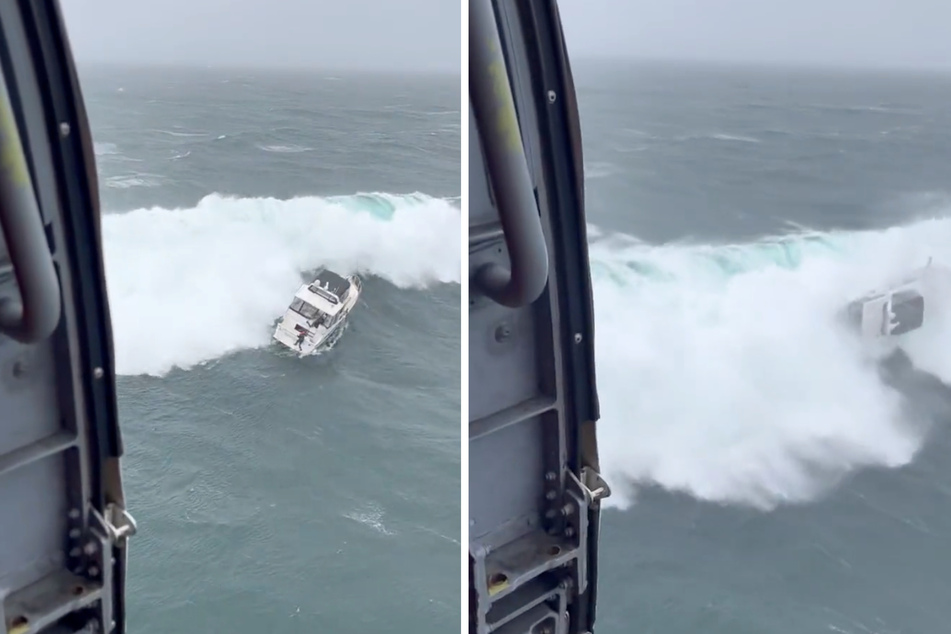 The Sandpiper breaks up and capsizes.