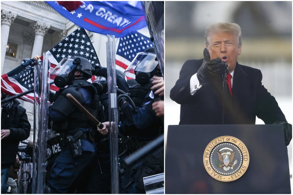 The partner of Capitol Officer Brian Sicknick is suing former president Donald Trump and the two men who assaulted the officer during the January 6 riotsl