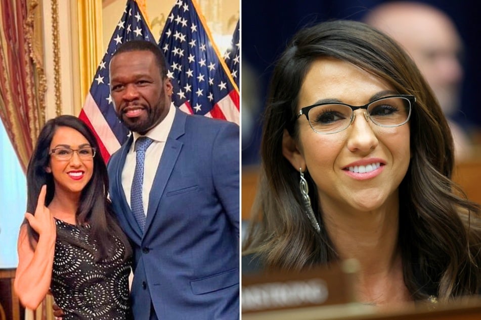 Congresswoman Lauren Boebert (l.) went viral on Wednesday after sharing a photo of herself with rapper 50 Cent during his recent visit to Capitol Hill.