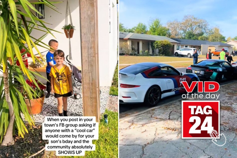 Viral Video of the Day for March 30, 2025: Car lovers show up for little kid's birthday in special surprise!