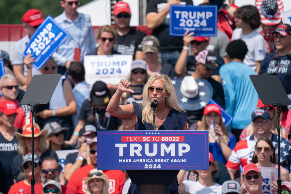 Marjorie Taylor Greene has made a habit of using charged language to attack the opposition, similar to her idol Donald Trump.