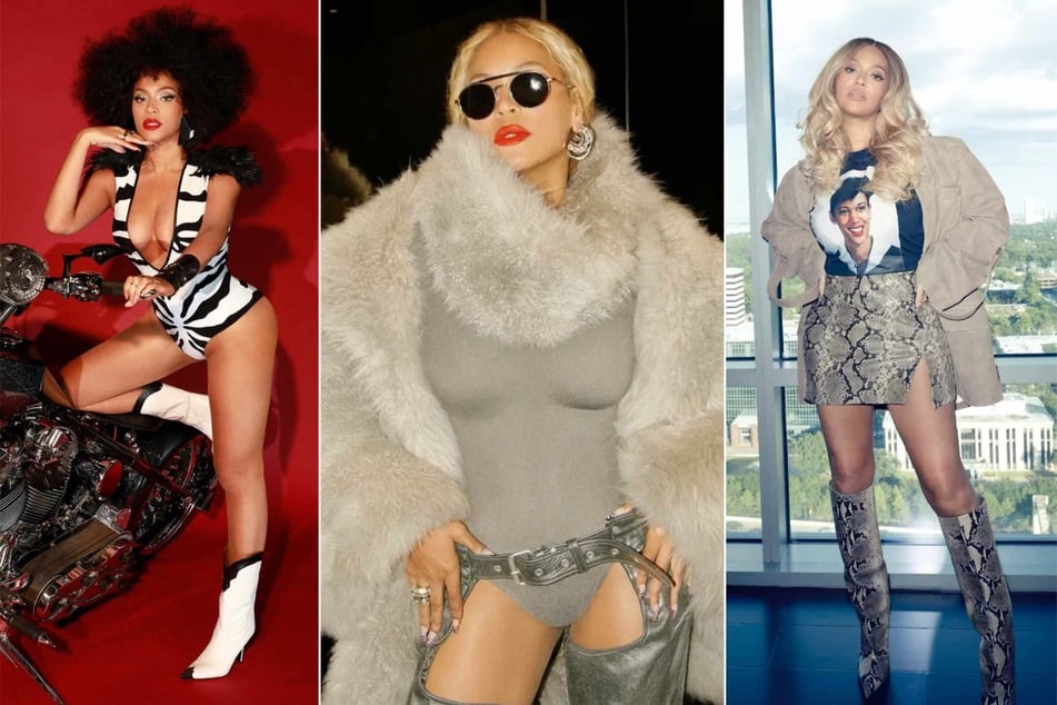 Besides her Cowboy Carter leather and fur looks, Beyoncé recently donned an unforgettably chic zebra bodysuit as well as a snake-print mini skirt and calf-length boot combo.