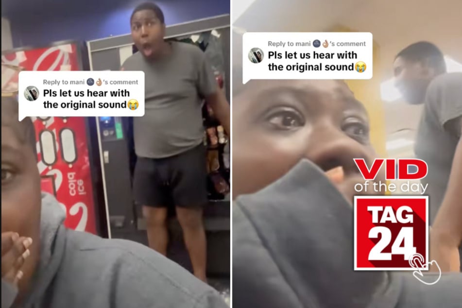 Viral Video of the Day for October 2, 2025: Guy tries to free a stuck snack – but breaks the vending machine!