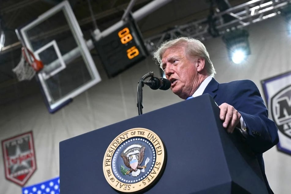 President Donald Trump speaks during a campaign rally in Vandalia, Ohio, on Saturday. At the rally, Trump urged his fans to get out and vote to help the GOP hold power from Democrats.