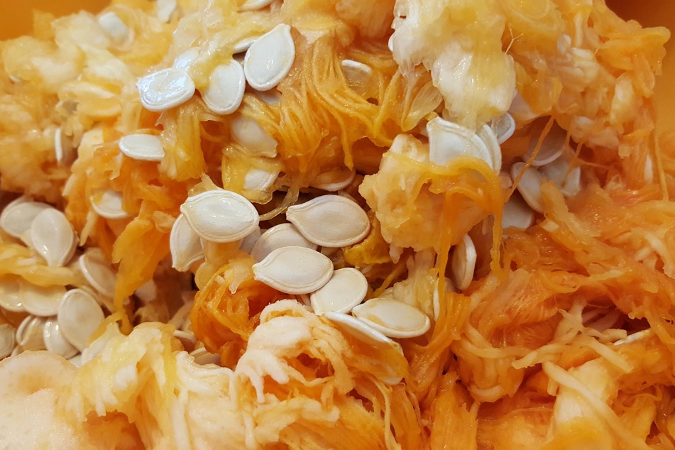 Roasted pumpkin seeds also make for a great snack. Pull them apart from their pulp, then roast or fry them topped with your favorite seasoning.