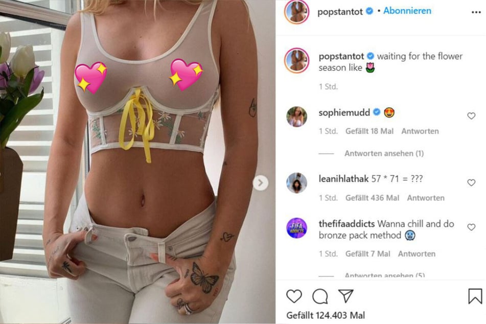 Pauline Tantot (26) once again shows off more than Instagram usually allows.