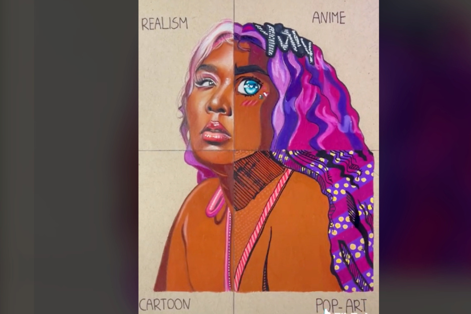 The finished drawing of Lizzo.