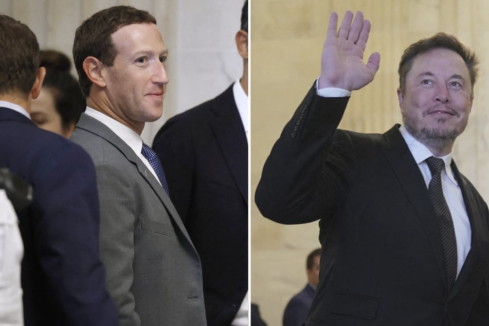 Meta CEO Mark Zuckerberg (l.) and X owner Elon Musk mate face-to-face at an AI forum organized by Senate Majority Leader Chuck Schumer.
