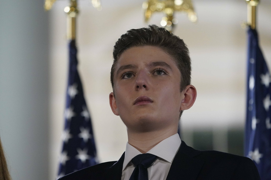 Barron Trump (14) was not spotted leaving the White House or boarding Air Force One with his parents.