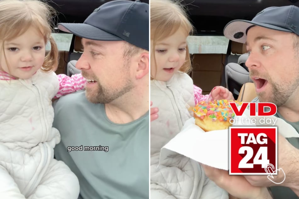 Viral Video of the Day for March 1, 2026: Dad surprises daughter with donut in adorable TikTok