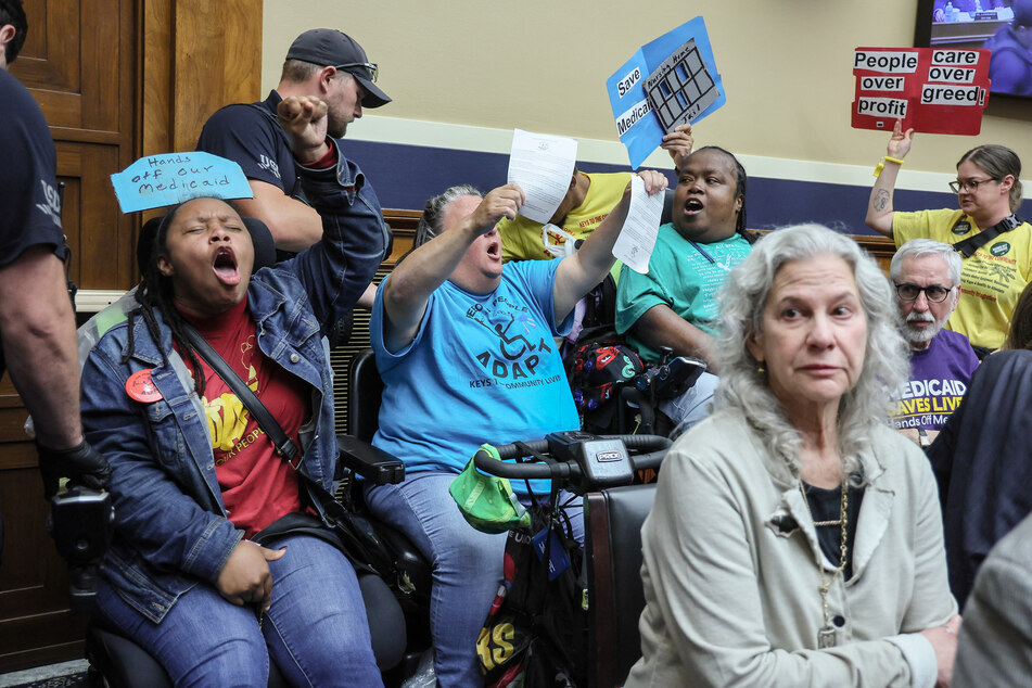 Dozens of protesters arrested at Capitol hearing on GOP budget bill: "No cuts to Medicaid!"