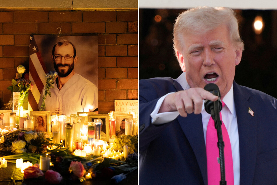 President Donald Trump (r.) slandered slain ICU nurse Alex Pretti as a "agitator" and "insurrectionist" in a social media post.