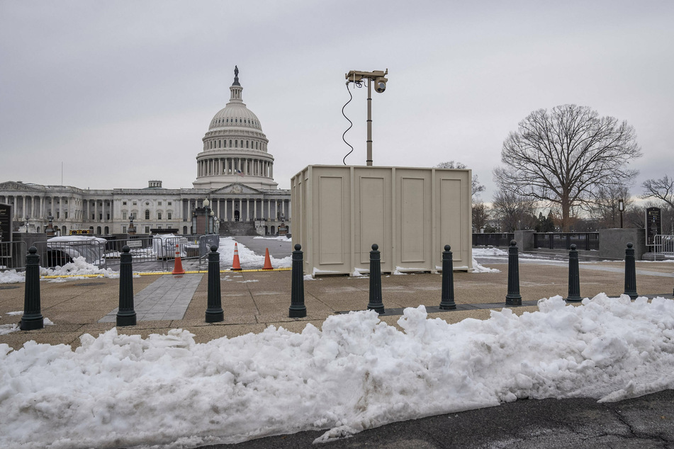 A security camera posted at the Capitol leading up to the first anniversary of the January 6 attack.