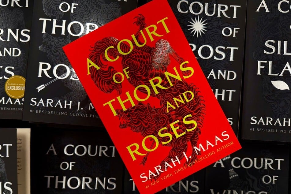 A promotional display of Sarah J. Maas'  book, A Court of Thorns and Roses. Her latest release comes after a five-year hiatus.