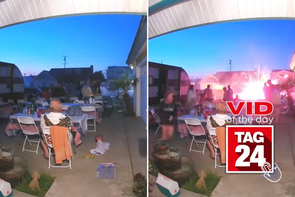 Viral Video of the Day for July 6, 2025: Family's panic goes viral as neighbor's fireworks fail horribly!