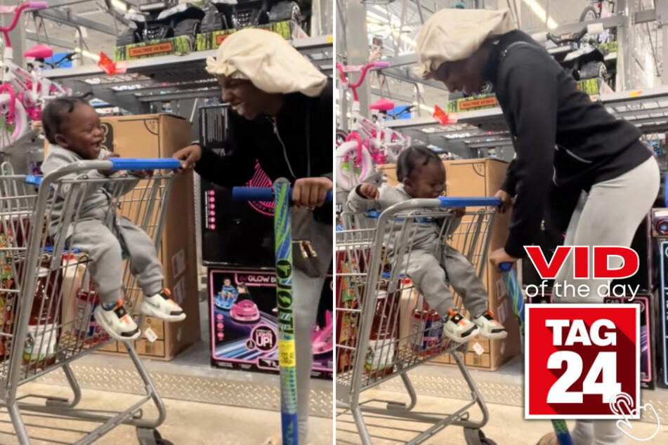 Today's Viral Video of the Day features a mom and her son who couldn't hold in their laughter while testing out a new toy at the store!