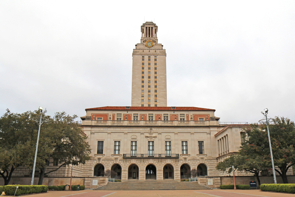 The clock tower on the University of Texas at Austin campus, which could compete with the new founded University of Austin for students and faculty.