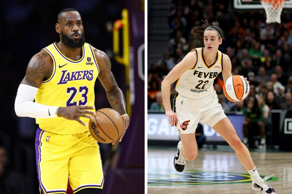 LeBron James (l.) has shared valuable advice for Caitlin Clark, emphasizing the importance of maintaining focus while navigating newfound fame and high expectations.