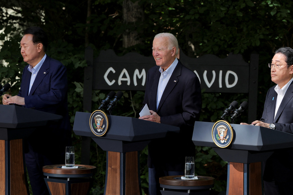 US, Japan, and South Korea strike new security agreement at "historic summit"