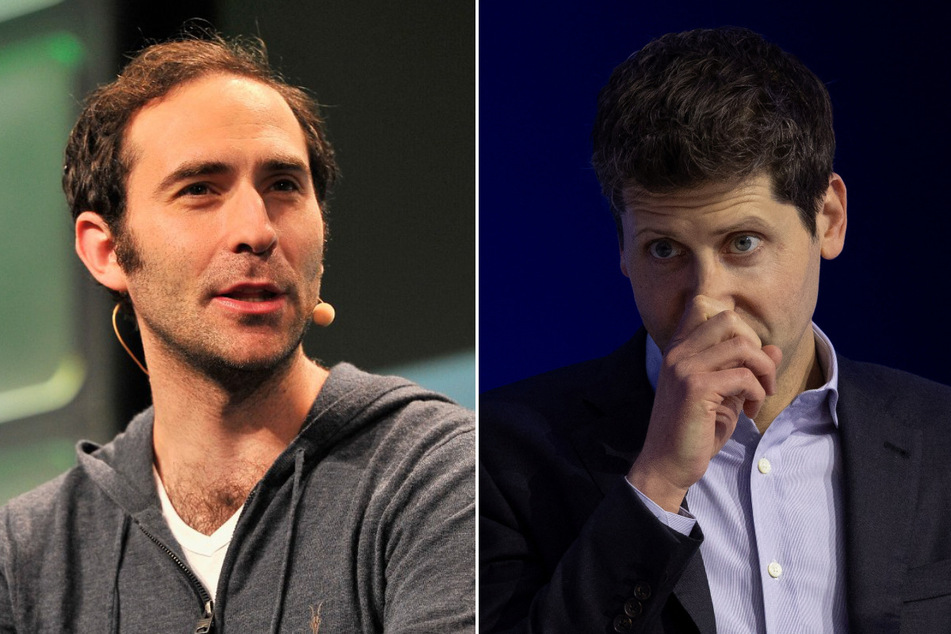 Twitch co-founder Emmett Shear (l.) has been tapped to replace fired OpenAI CEO Sam Altman (r.).