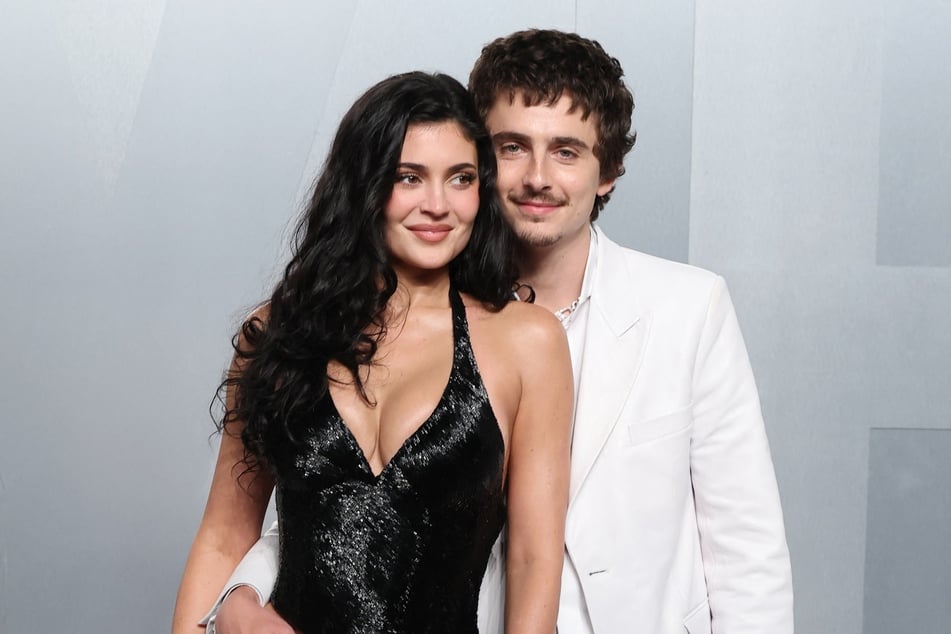 Kylie Jenner () revealed if more kids are in the future for her amid her relationship with Timothée Chalamet (r).