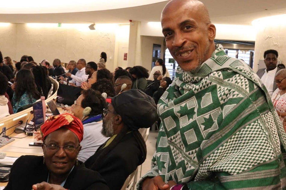 Siphiwe Baleka (r.) has initiated a petition for an ICJ advisory opinion, supported by more than 248 civil society representatives across the African continent and diaspora.