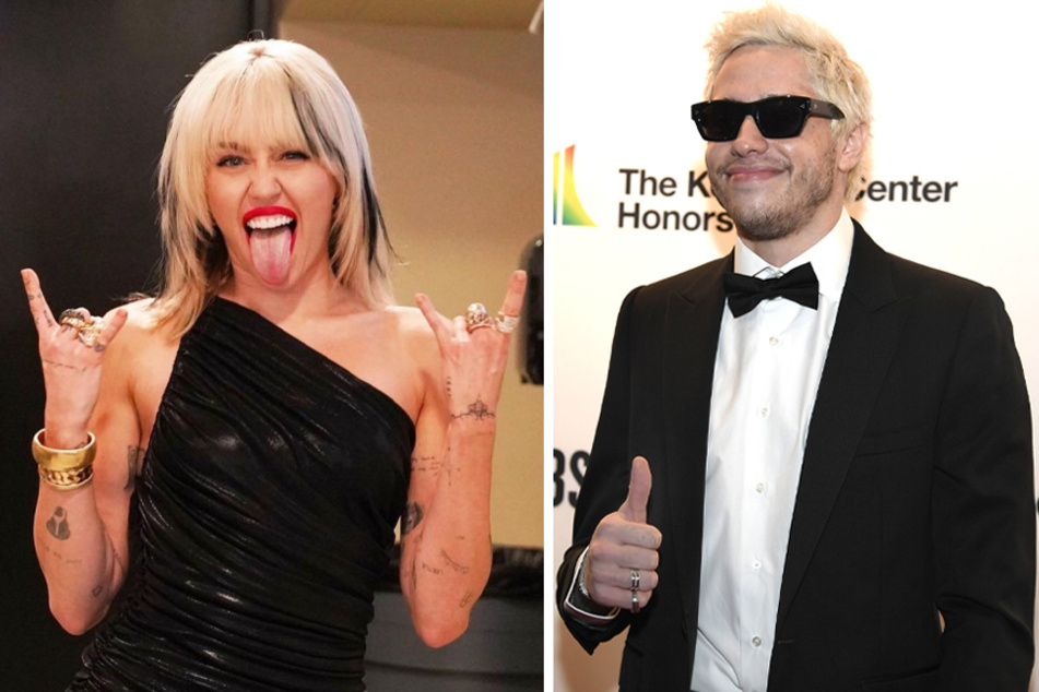 Miley Cyrus (l.) and Pete Davidson (r.) will co-host Miley's New Year's Eve Party on NBC.