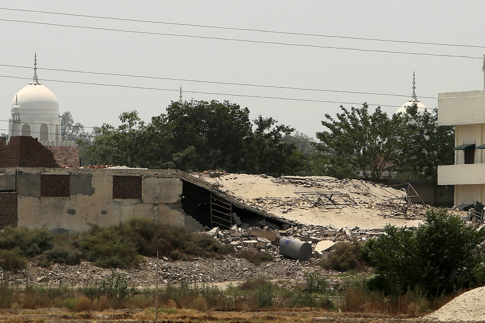Buildings and homes were leveled in Bahawalpur in Pakistan's Punjab region